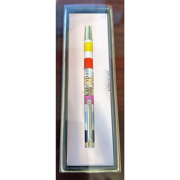 Kate Spade New York Candy Stripes Ballpoint Pen Office School Gold